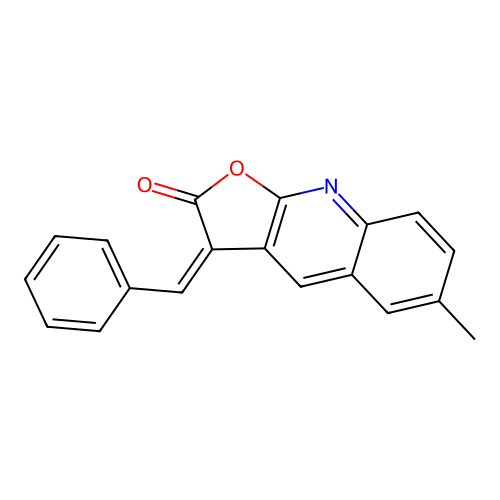 3-Benzylidene-6-methylfuro[2,3-b]quinolin-2-one structure