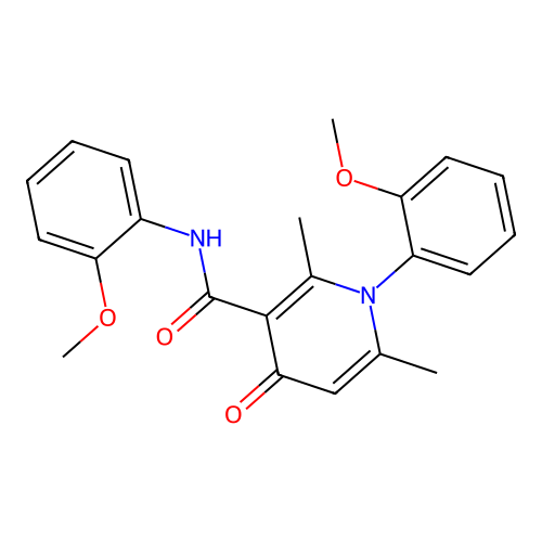 Nicotinamide, 1,4-dihydro-N,1-bis(o-methoxyphenyl)-2,6-dimethyl-4-oxo- structure