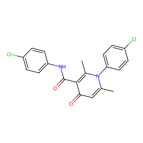 Nicotinamide, 1,4-dihydro-N,1-bis(p-chlorophenyl)-2,6-dimethyl-4-oxo- structure