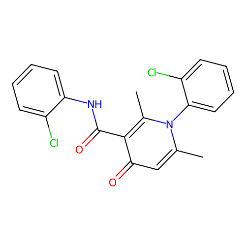 Nicotinamide, 1,4-dihydro-N,1-bis(o-chlorophenyl)-2,6-dimethyl-4-oxo- structure
