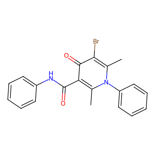 Nicotinamide, 1,4-dihydro-5-bromo-2,6-dimethyl-N,1-diphenyl-4-oxo- structure