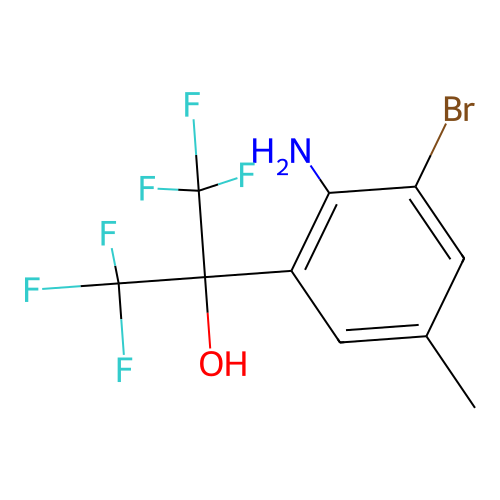 2-(2-Amino-3-bromo-5-methylphenyl)-1,1,1,3,3,3-hexafluoropropan-2-ol structure