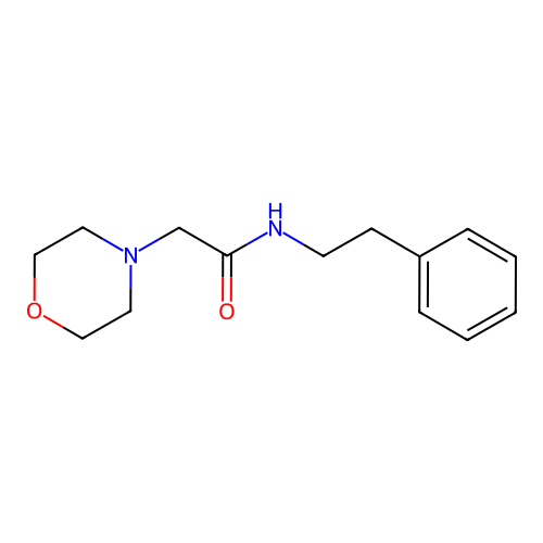 2-morpholin-4-yl-N-(2-phenylethyl)acetamide structure