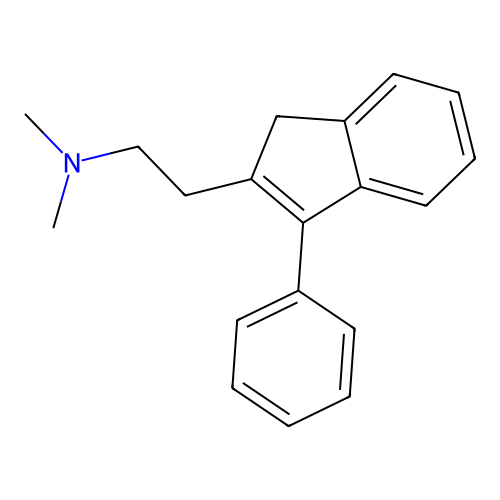 N,N-二甲基-2-(3-苯基-1H-茚-2-基)乙胺 structure