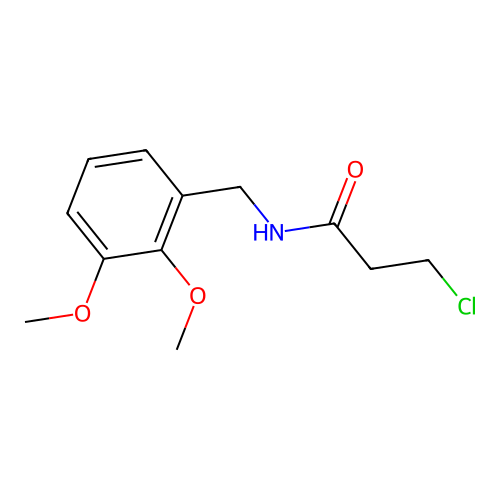 Propanamide, 3-chloro-N-((2,3-dimethoxyphenyl)methyl)- structure