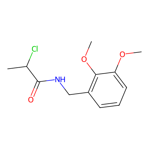 Propanamide, 2-chloro-N-((2,3-dimethoxyphenyl)methyl)- structure