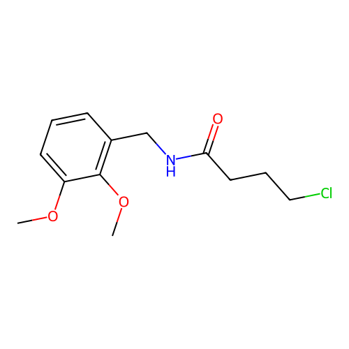 Butanamide, 4-chloro-N-((2,3-dimethoxyphenyl)methyl)- structure