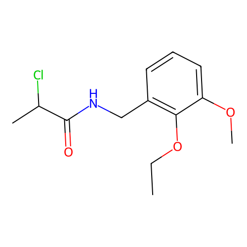 Propanamide, 2-chloro-N-((2-ethoxy-3-methoxyphenyl)methyl)- structure