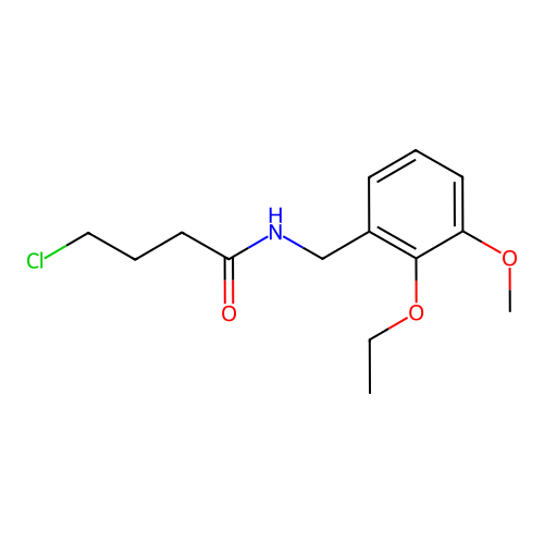Butanamide, 4-chloro-N-((2-ethoxy-3-methoxyphenyl)methyl)- structure