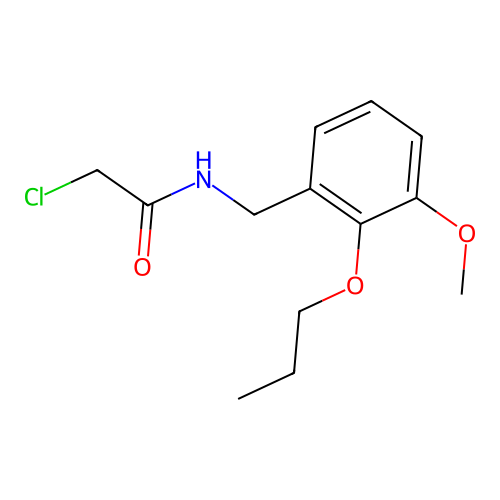 Acetamide, 2-chloro-N-((3-methoxy-2-propoxyphenyl)methyl)- structure