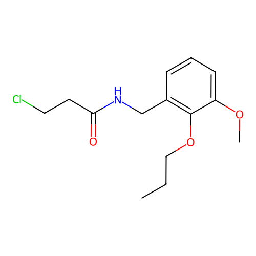 Propanamide, 3-chloro-N-((3-methoxy-2-propoxyphenyl)methyl)- structure
