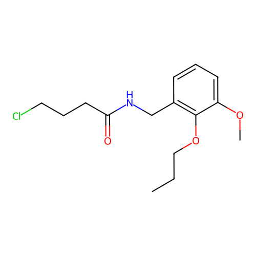 Butanamide, 4-chloro-N-((3-methoxy-2-propoxyphenyl)methyl)- structure