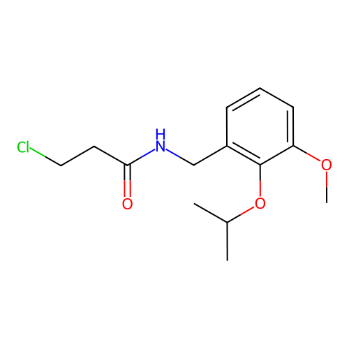 Propanamide, 3-chloro-N-((3-methoxy-2-(1-methylethoxy)phenyl)methyl)- structure