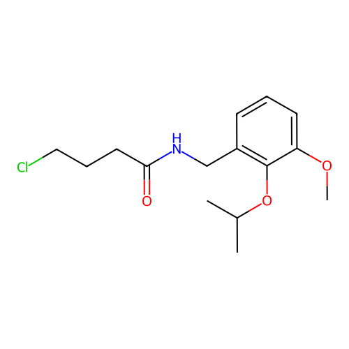 Butanamide, 4-chloro-N-((3-methoxy-2-(1-methylethoxy)phenyl)methyl)- structure