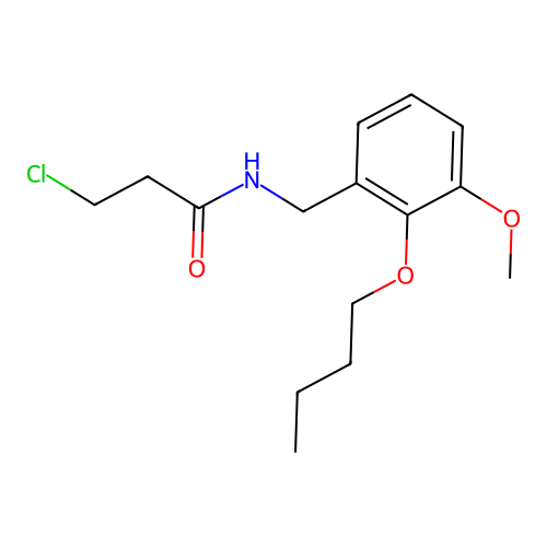 Propanamide, N-((2-butoxy-3-methoxyphenyl)methyl)-3-chloro- structure