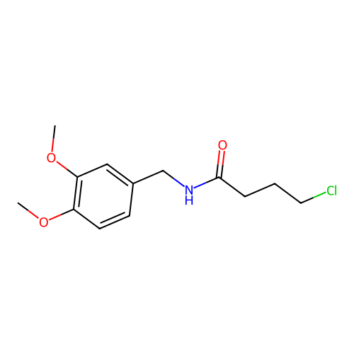 Butanamide, 4-chloro-N-((3,4-dimethoxyphenyl)methyl)- structure
