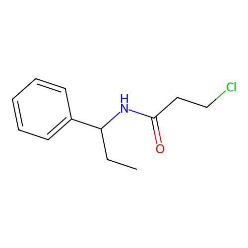 3-Chloro-N-(1-phenylpropyl)propanamide structure