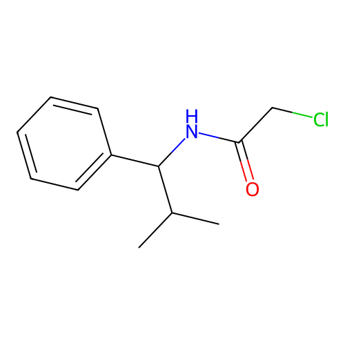 Acetamide, 2-chloro-N-(2-methyl-1-phenylpropyl)- structure