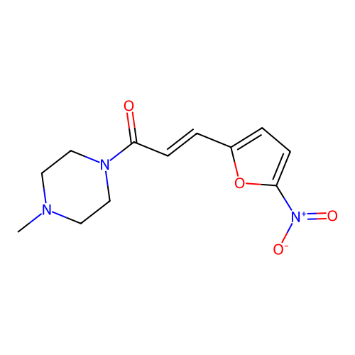 1-(4-Methylpiperazin-1-yl)-3-(5-nitrofuran-2-yl)prop-2-en-1-one structure