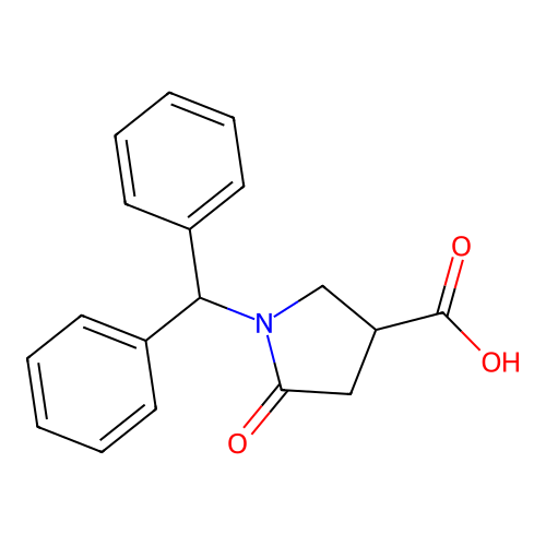 1-Benzhydryl-5-oxopyrrolidine-3-carboxylic acid structure