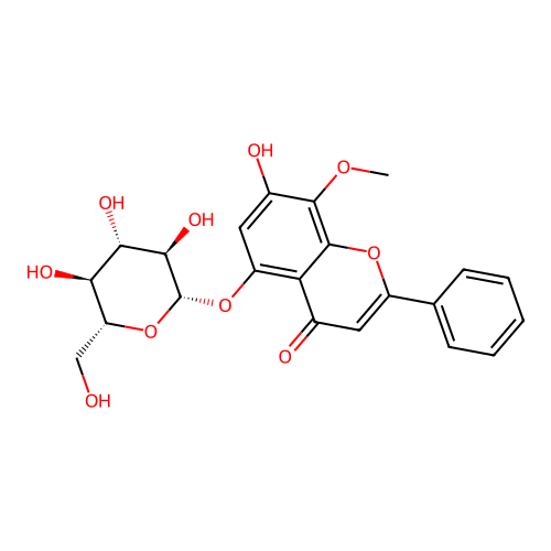 wogonin-5-O-glucose structure