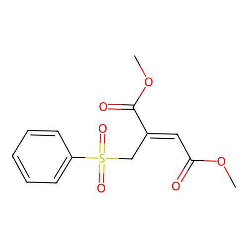 Dimethyl 2-[(phenylsulfonyl)methyl]-2-butenedioate structure