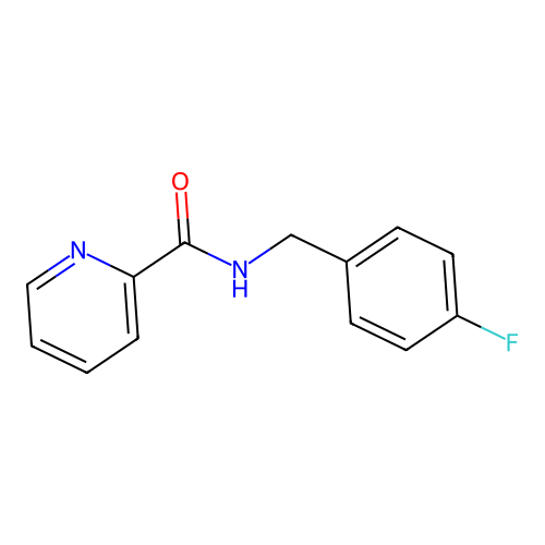 N-[(4-fluorophenyl)methyl]pyridine-2-carboxamide structure