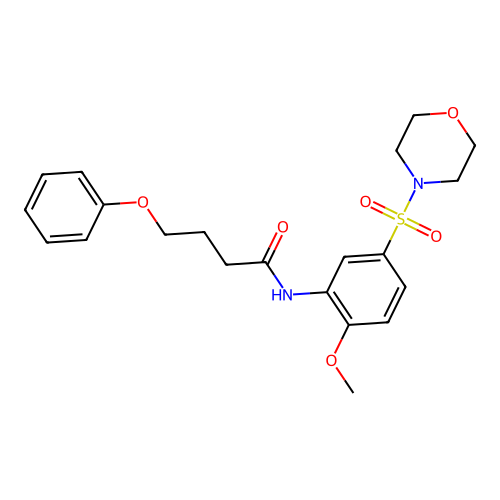 N-(2-methoxy-5-morpholin-4-ylsulfonylphenyl)-4-phenoxybutanamide structure
