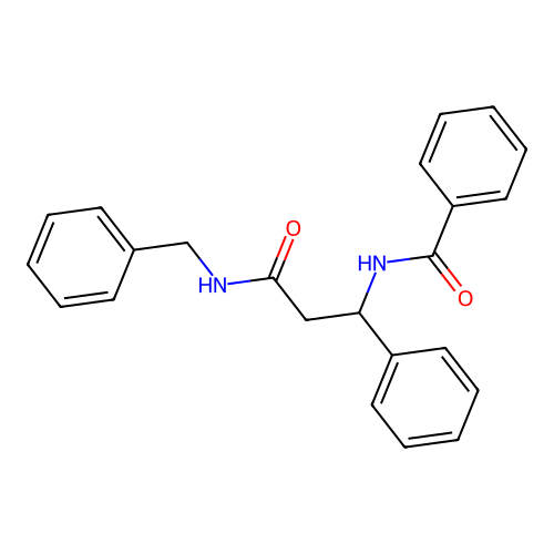 N-[3-(benzylamino)-3-oxo-1-phenylpropyl]benzamide structure