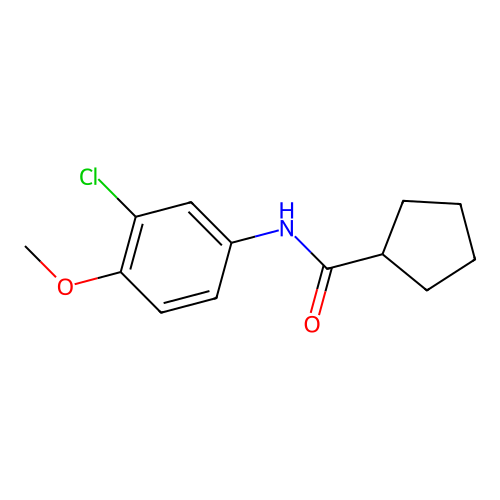 N-(3-chloro-4-methoxyphenyl)cyclopentanecarboxamide structure