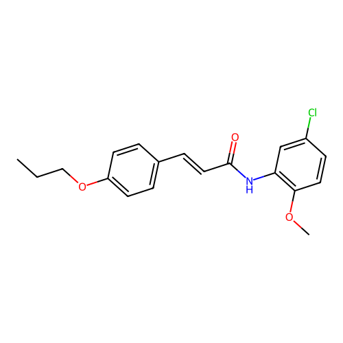 N-(5-chloro-2-methoxyphenyl)-3-(4-propoxyphenyl)acrylamide structure