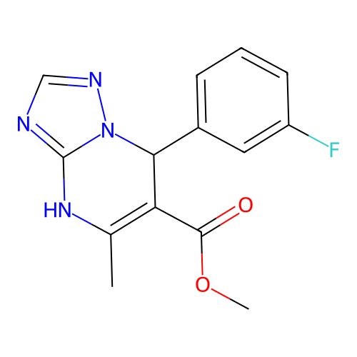 methyl 7-(3-fluorophenyl)-5-methyl-4,7-dihydro-[1,2,4]triazolo[1,5-a]pyrimidine-6-carboxylate structure