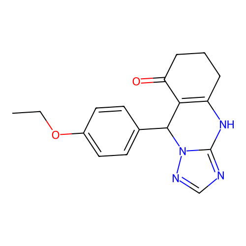 9-(4-ethoxyphenyl)-5,6,7,9-tetrahydro[1,2,4]triazolo[5,1-b]quinazolin-8(4H)-one structure