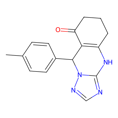 9-(4-methylphenyl)-5,6,7,9-tetrahydro[1,2,4]triazolo[5,1-b]quinazolin-8(4H)-one structure