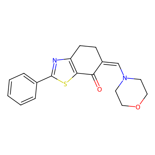6-(Morpholin-4-ylmethylidene)-2-phenyl-4,5-dihydro-1,3-benzothiazol-7-one structure