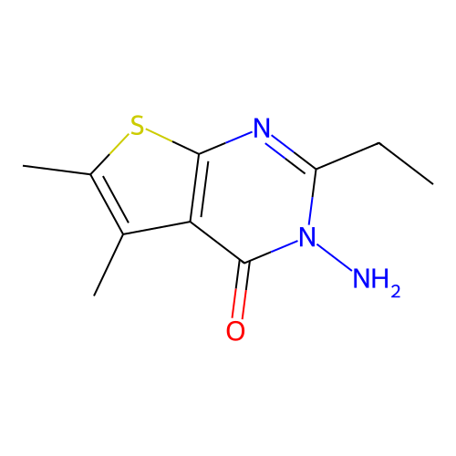 3-amino-2-ethyl-5,6-dimethylthieno[2,3-d]pyrimidin-4(3H)-one structure