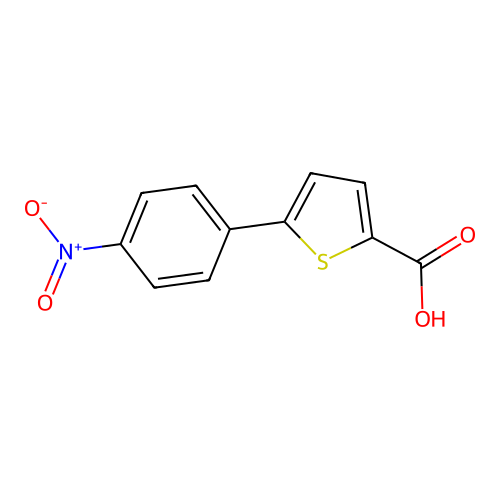 5-(4-Nitrophenyl)thiophene-2-carboxylic acid structure