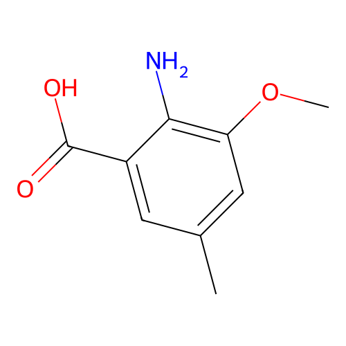 2-Amino-3-methoxy-5-methylbenzoic acid structure