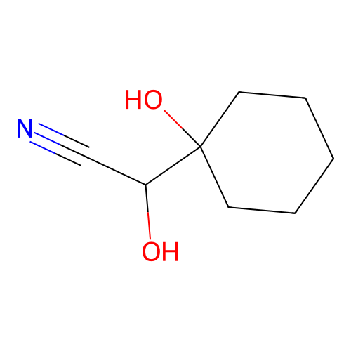 Hydroxy(1-hydroxycyclohexyl)acetonitrile structure