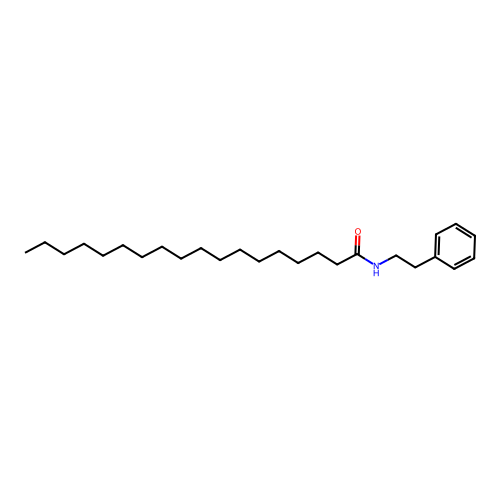 N-(2-phenylethyl)octadecanamide structure