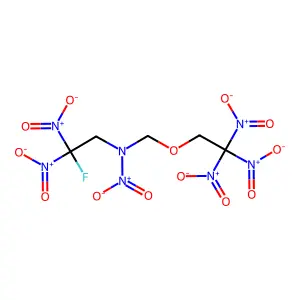 Ethanamine, 2-fluoro-N,2,2-trinitro-N-((2,2,2-trinitroethoxy)methyl)- structure
