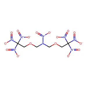 N-Nitro(bis(2,2,2-trinitroethoxy)methyl)amine structure