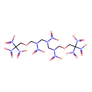 N,N,N-Trinitrobis((((2,2,2-trinitroethoxy)methyl)amino)methyl)amine structure