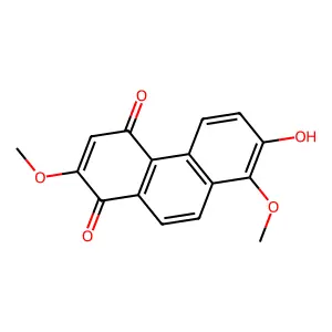 7-Hydroxy-2,8-dimethoxy-1,4-phenanthrenedione structure