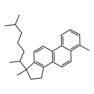 18,19-Dinorcholesta-1,3,5,7,9,11,13-heptaene, 4,17-dimethyl-, (17alpha)- structure