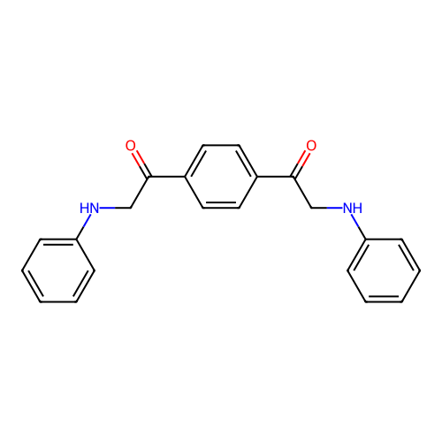 2-Anilino-1-[4-(2-anilinoacetyl)phenyl]ethanone structure