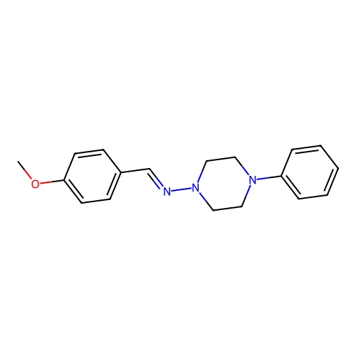 N-[(E)-(4-methoxyphenyl)methylidene]-4-phenyl-1-piperazinamine structure