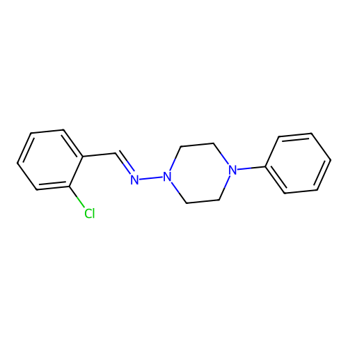 N-(2-Chlorobenzylidene)-4-phenyl-1-piperazinamine structure