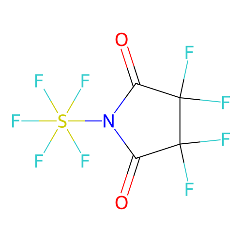 (Tetrafluorosuccinimido)sulfur pentafluoride structure