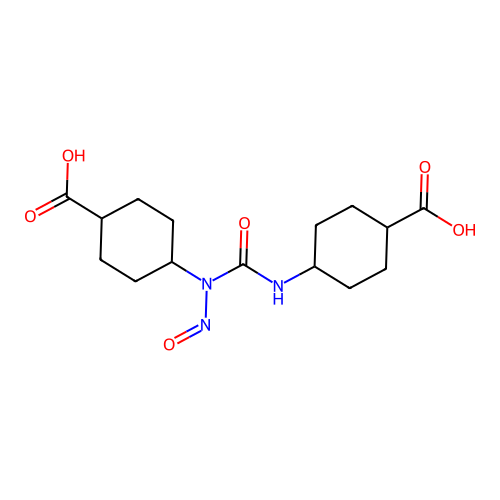 4-[[(4-Carboxycyclohexyl)-nitrosocarbamoyl]amino]cyclohexane-1-carboxylic acid structure